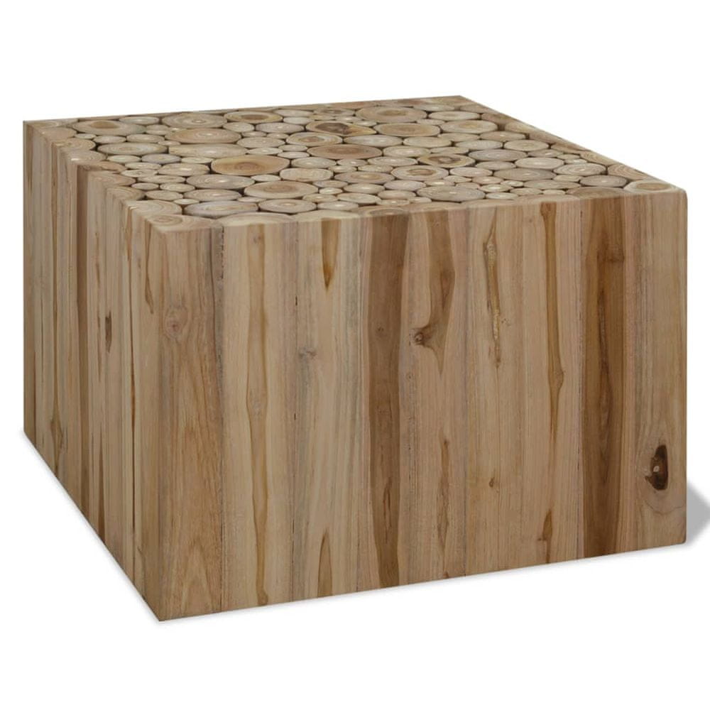 Petromila vidaXL Konferenčný stolík, pravé teakové drevo, 50x50x35 cm